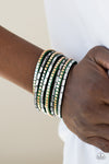 Paparazzi Accessories  - This Time With Attitude - Green Bracelet