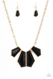 Paparazzi Accessories - Get Up and GEO - Gold Necklace