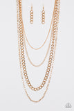 Paparazzi Accessories  -  Metro Metal - Gold Necklace