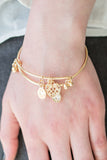 Paparazzi Accessories - Hampton Hearts - Gold Charm Bracelet