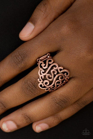Paparazzi Accessories - Dizzy Demure - Copper Ring