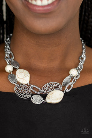 Paparazzi Accessories  - Second Nature - White Necklace