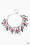 Paparazzi Accessories  - Triassic Trade Route - Pink Bracelet