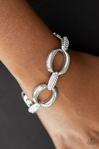 Paparazzi Accessories - Dont Forget Whos Boss! - White Bracelet