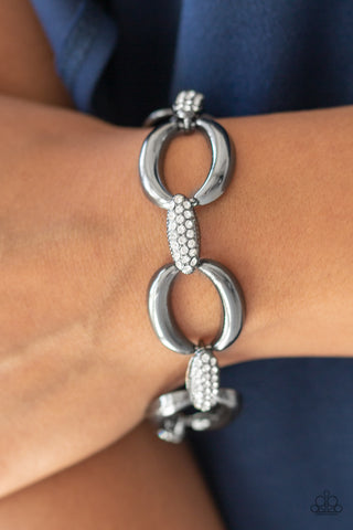 Paparazzi Accessories - Dont Forget Whos Boss! - Black Bracelet