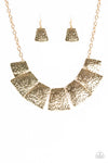 Here Comes The Huntress - Gold Necklace  - Paparazzi Accessories