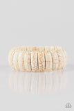 Paparazzi Accessories - Naturally Nomad - White Bracelet