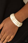 Paparazzi Accessories - Naturally Nomad - White Bracelet