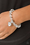 Paparazzi Accessories - Need I Say AMOUR? - White Bracelet