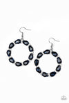 Paparazzi Accessories  - Ring Around The Rhinestones - Blue Earring