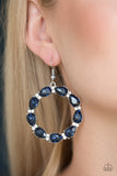 Paparazzi Accessories  - Ring Around The Rhinestones - Blue Earring