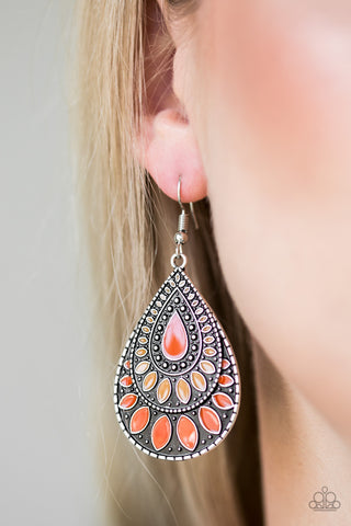 Paparazzi Accessories  - Westside Wildside - Orange Earring