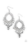 Paparazzi Accessories - Just Say NOIR - Silver Earring