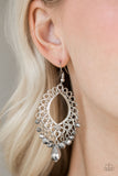 Paparazzi Accessories - Just Say NOIR - Silver Earring