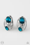 Paparazzi Accessories - Wheres The FIREWORK? - Blue Clip-On Earring
