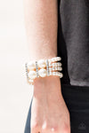 Paparazzi Accessories - Romance Remix - White Bracelet