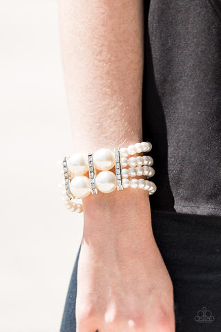 Paparazzi Accessories - Romance Remix - White Bracelet
