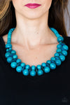 Paparazzi Accessories - Caribbean Cover Girl - Blue Necklace