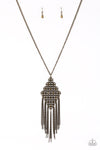 Paparazzi Accessories  - Web Design - Brass Necklace