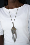 Paparazzi Accessories  - Web Design - Brass Necklace