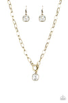 Paparazzi Accessories - Dynamite Dazzle - Brass Necklace