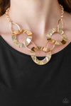 Modern Mechanics - Gold Necklace  - Paparazzi Accessories