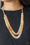 Paparazzi Accessories - Industrial Illumination - Gold Necklace