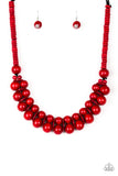 Paparazzi Accessories - Caribbean Cover Girl - Red Necklace