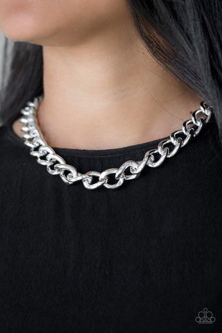 Paparazzi Accessories - Heavyweight Champion - Silver Necklace