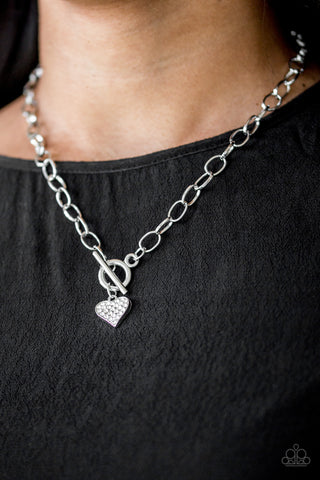 Paparazzi Accessories - Harvard Hearts - White Necklace