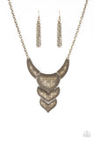 Paparazzi Accessories  - Texas Temptress - Brass Necklace