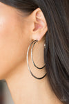 Paparazzi Accessories - Drop It Like Its HAUTE - Silver Large Hoop Earring