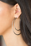 Paparazzi Accessories - Drop It Like Its HAUTE - Silver Large Hoop Earring