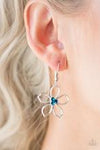Paparazzi Accessories - Hoppin' Hibiscus & Hibiscus Hipster - Blue Rhinestone - Necklace & Bracelet (Sold as set)