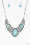 Paparazzi Accessories  - Leave Your LANDMARK - Blue Necklace