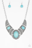 Paparazzi Accessories  - Leave Your LANDMARK - Blue Necklace