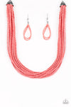 Wide Open Spaces - Orange Necklace - Paparazzi Accessories