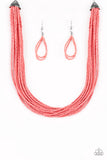 Wide Open Spaces - Orange Necklace - Paparazzi Accessories