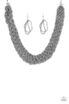 Paparazzi Accessories - Mesmerizingly Mesopotamia - Silver Necklace