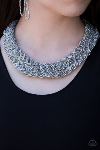 Paparazzi Accessories - Mesmerizingly Mesopotamia - Silver Necklace