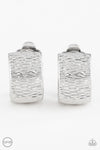 Paparazzi Accessories - Cirque Du Couture - Silver Clip-On Earring