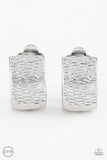 Paparazzi Accessories - Cirque Du Couture - Silver Clip-On Earring
