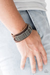 Paparazzi Accessories - Boondock Bandit - Brown Bracelet