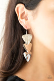 Terra Trek - Silver Earring - Paparazzi Accessories