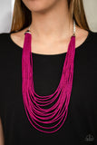 Peacefully Pacific - Pink Necklace