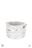 Paparazzi Accessories - The Millionaires Club - White Bling Ring