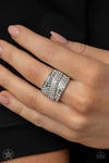 Paparazzi Accessories - The Millionaires Club - White Bling Ring