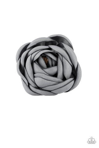 Rose Romance - Silver Hair Clip