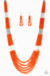 Paparazzi Accessories - Let It BEAD - Orange Necklace