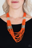 Paparazzi Accessories - Let It BEAD - Orange Necklace